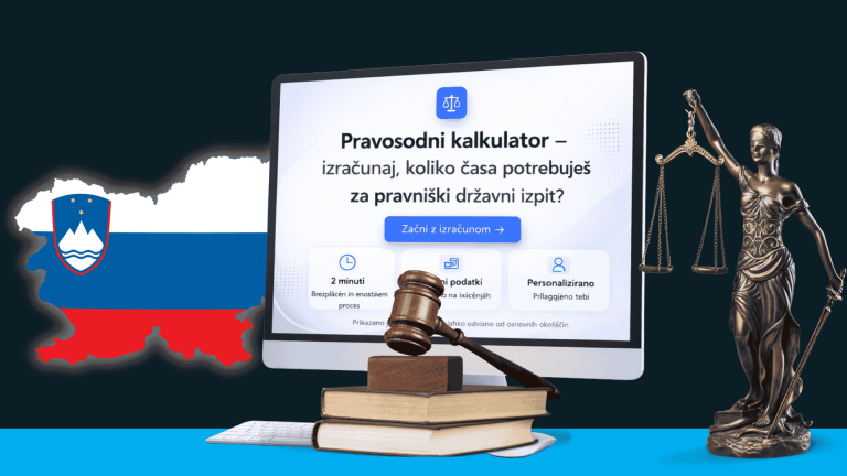 Pravosodni kalkulator – izračunaj, koliko časa potrebuješ za pravniški državni izpit?